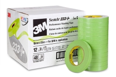 3M 233+ Green Masking Tape 18mm x 55m (Box 48)